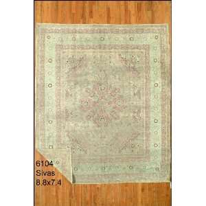  7x8 Hand Knotted Sivas Turkey Rug   73x87