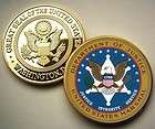 DEPARTMENT OF JUSTICE 24K Gold plated Print challenge coin