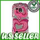 Samsung Continuum i400 Hard Case Snap On Cover Pink Bling  