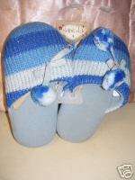 NWT  CLAIRES CLUB GIRLS BLUE PLUSH SLIPPERS SZ SMALL  