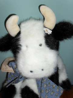 18 plush Boyds CLARABELLE MOO Black White Cow w/TAG  