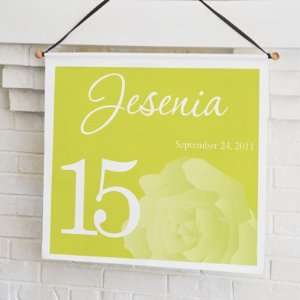  Quinceanera Single Rose Custom Banner