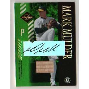  2003 Leaf Limited Mark Mulder Autograph Game Used Bat Card 