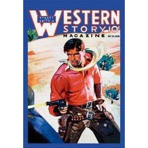  Vintage Art Western Story Magazine Western Business 