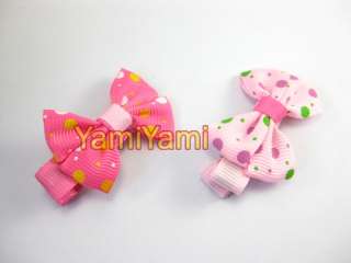Yel dot Bowknot Girls Hair Clip Claw Barrette Pin Hold  