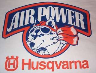 Husqvarna Air Power Siberian Husky Dog T Shirt MIB  