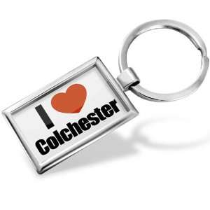 Keychain I Love Colchester region East of England, England   Hand 