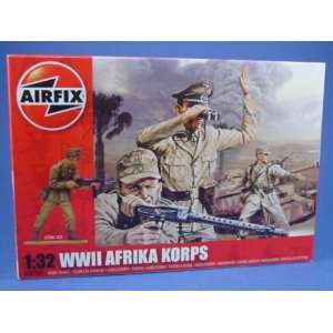  Airfix 132 Toy Soldiers WWII German Afrika Korp 14 Piece 