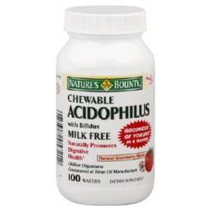   Acidophilus with Bifidus, Strawberry, 100 tablets Health & Personal