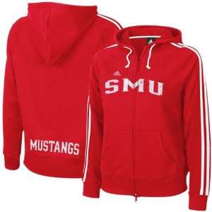  adidas SMU Mustangs Ladies Red College Town Full Zip Hoody 