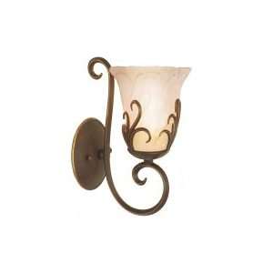   Gatsby 1 Light Wall Sconce in Tawny Port with Antique Filigree glass