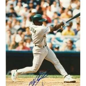  Miguel Tejada Autographed Picture   Oakland As8x10 
