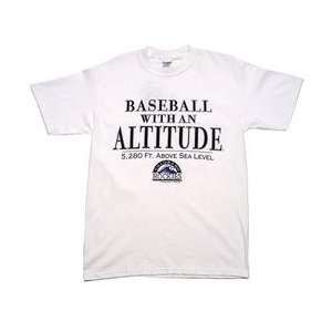 Colorado Rockies Baseball With An Altitude T Shirt by Lee Sport 
