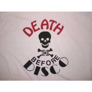  KR3W Death B4 Disco T Shirt Color White Size Medium 