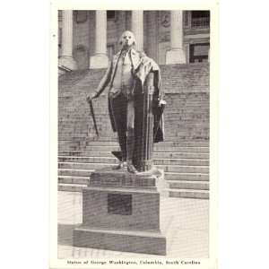   Vintage Postcard Statue of George Washington   Columbia South Carolina