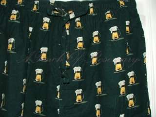 Club Room Mens Beer Mug Flannel Pajama Lounge Pants NWT 689439463961 