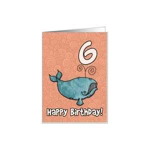  Happy Birthday whale   6 years old Card Toys & Games