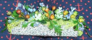Faux Stone Miniature doll/dollhouse Fairy Window box Unique Plants 