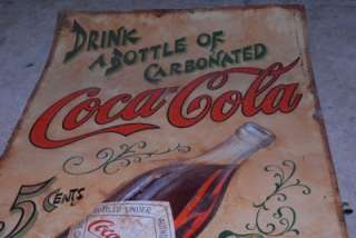   Collectible Antique The Coca Cola 7 X 4 Advertisement Sign  