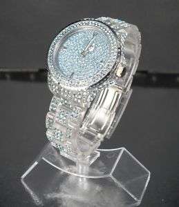 Clear New Toy Blue Crystal Watch in Gift Box  
