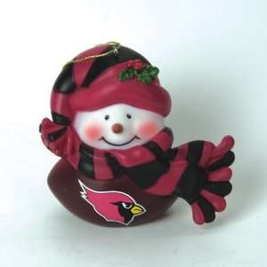  Arizona Cardinals NFL Light Up Musical Snowman Ornament (2 