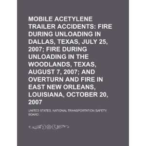  Mobile acetylene trailer accidents fire during unloading 