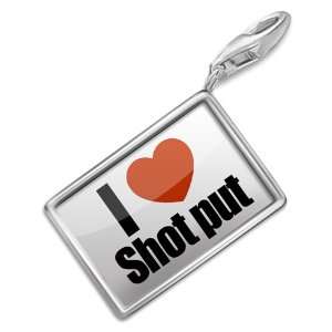  FotoCharms I Love shot put   Charm with Lobster Clasp 