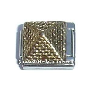  Golden Pyramid Italian Charm Bracelet Jewelry Link 