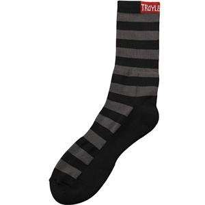  Troy Lee Designs Stripe Crew Socks   8 10/Grey/Black 