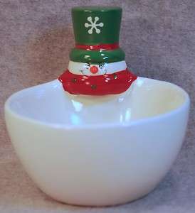 TII COLLECTIONS SNOWMAN CHRISTMAS DIP SERVING BOWL  