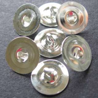 Fifty x silver plated button shanks. They have a flat 10mm pad so you 