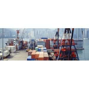  Shipping Containers, Victoria Harbor, Hong Kong, China 