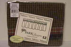Park Designs Cabin Quilt 72 x 14 Inch Valance New in Package Cotton 