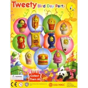  Tweety Bird Bird Day Party Charms Capsule Toys Set of 11 