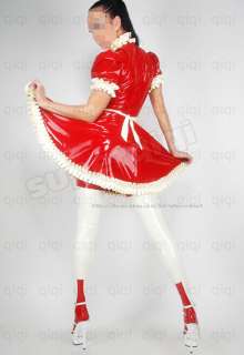 Latex/Rubber 0.45mm Maid Uniform Dress outfits catsuit  