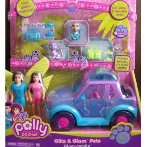  Polly Pocket   Glitz & Glam Pets Glam mobile Playset w 