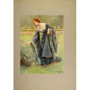  1905 Print Violetta Peter Leslie Young Woman Lavender 