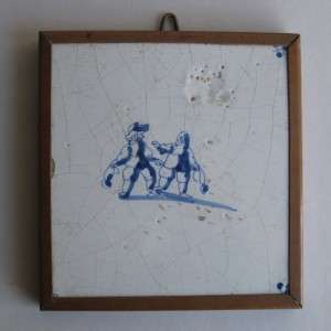 Dutch Blue and White Faience Pottery Tile, 18th Century  
