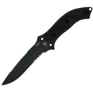   Nightwing, Black, Sharpened Spine, OD Nylon Sheath