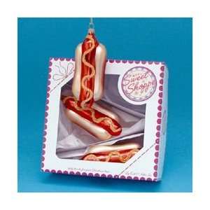   18 Decorative Glass Hot Dog Christmas Ornaments 4.75