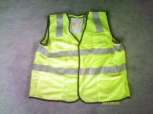 new TWO CONSTRUCTION ROAD WORKER SAFETY VESTS orange & yellow  