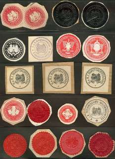 Austria/Hungary Early Consular & Military Seals, Collection of 136 