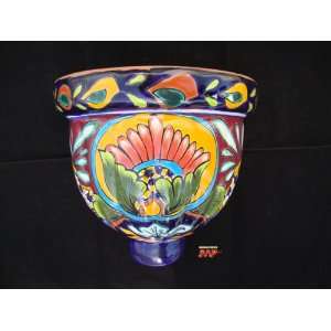  TALAVERA Ceramic Sconce Wall Planter Pottery 9 (Dark Blue 
