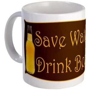 Save Water Drink Beer Funny Mug by   Kitchen 