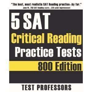  Paperback5 SAT Critical Reading Practice Tests 