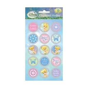  Sandylion Disney Fairies Chipboard Glitter Sticker Medley 