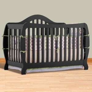 Storkcraft Monza I Convertible Crib in Black, 04587 31B + Mattress 
