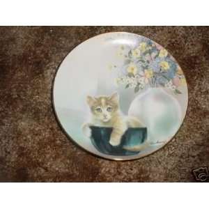 Cup of Trouble from Kitten Cousins by Ruane Manning Collector Plate