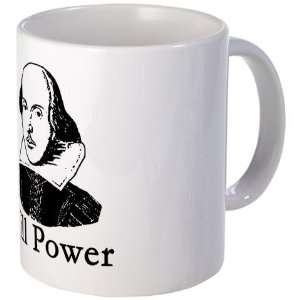  William Shakespeare WILL POWER Literature Mug by  