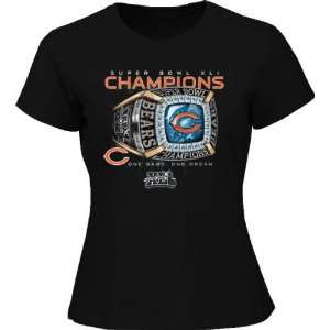  Chicago Bears Super Bowl XLI Champions Womens Ring T 